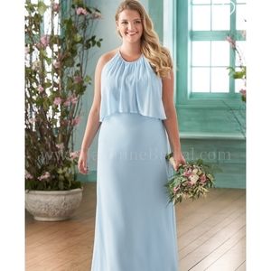 Coral Chiffon Dress with Draping